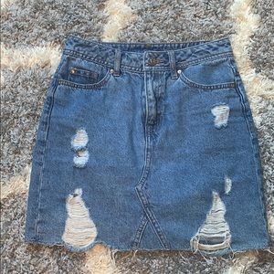 h&m denim skirt